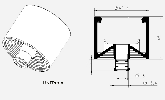 Neoprene rubber shock absorption cover