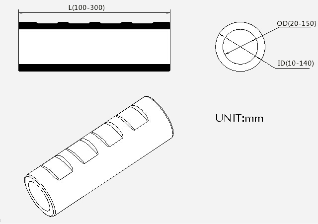 1 inch rubber foam grips