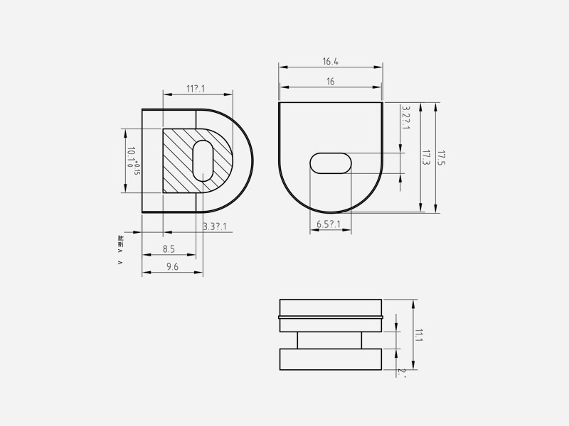 Custom arch rubber grommet