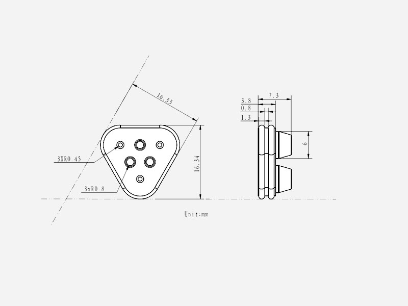 Custom Triangle silicone parts