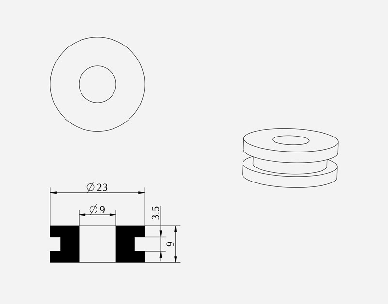 7mm rubber grommet