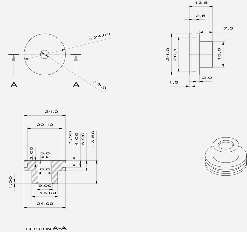 Special custom rubber grommet