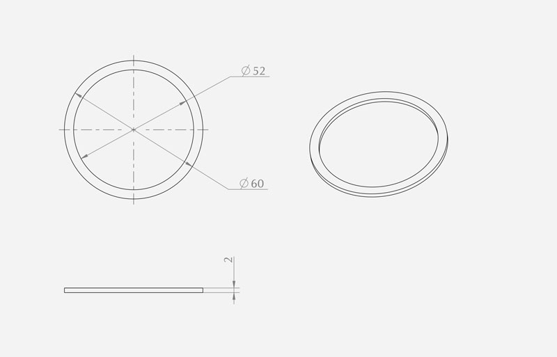 60mm rubber gasket