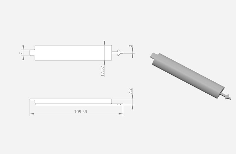 Rubber handle with magnetic